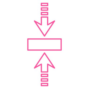 Basınç dikey kontur vektör simgesi