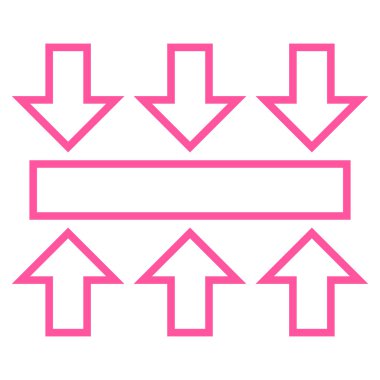 Basınç dikey ince çizgi vektör simgesi