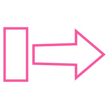 Çekme oku şu kontur vektör simgesi