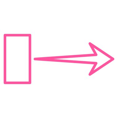 Çekme oku doğru anahat vektör simgesi