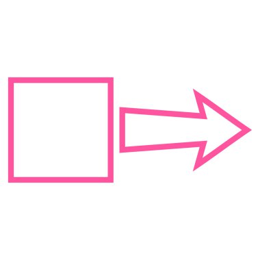 Çekme oku doğru anahat vektör simgesi