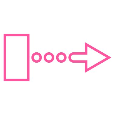 Çekme oku şu kontur vektör simgesi