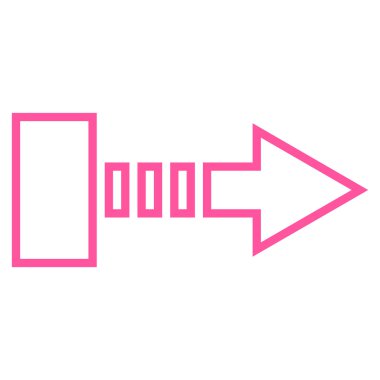 Çekme oku şu kontur vektör simgesi