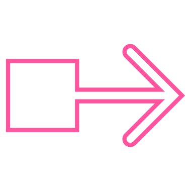 Çekme oku doğru anahat vektör simgesi