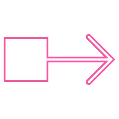 Çekme oku şu ince çizgi vektör simgesi