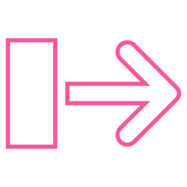 Çekme oku doğru anahat vektör simgesi