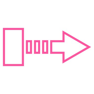 Çekme oku şu ince çizgi vektör simgesi