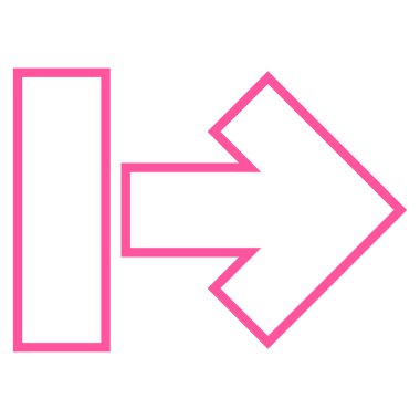 Çekme oku şu kontur vektör simgesi