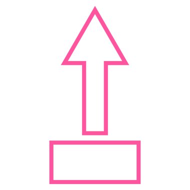 Kontur vektör simge yukarı çekme ok