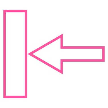 Sol anahat vektör simgesi itmek