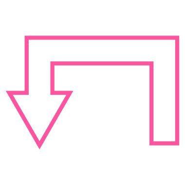 Dönüş Oku kontur vektör simgesi