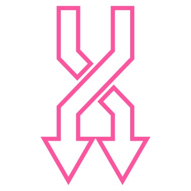 Anahat vektör simgesi aşağı okları shuffle