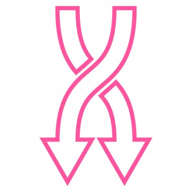 Kontur vektör simgesi aşağı okları shuffle