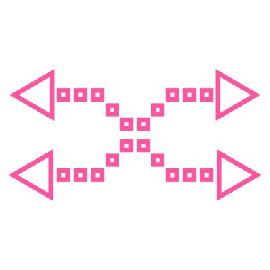 Shuffle okları yatay anahat vektör simgesi