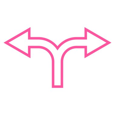 Sol bölme ok sağ kontur vektör simgesi