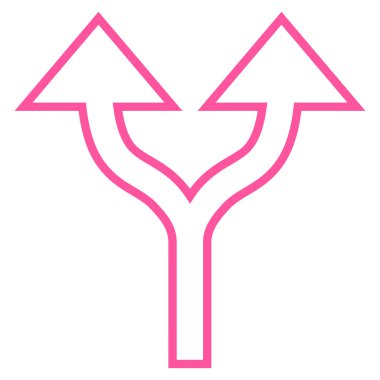 İnce çizgi vektör simge yukarı okları bölme