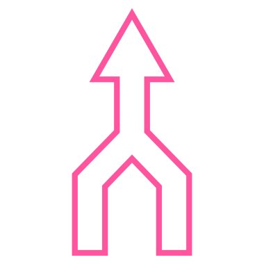 Kontur vektör simge yukarı ok birleştirmek