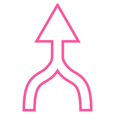 Kontur vektör simge yukarı ok birleştirmek