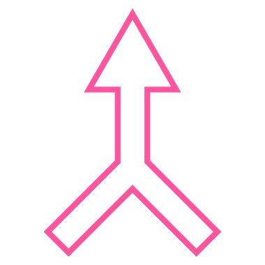 Kontur vektör simge yukarı ok birleştirmek