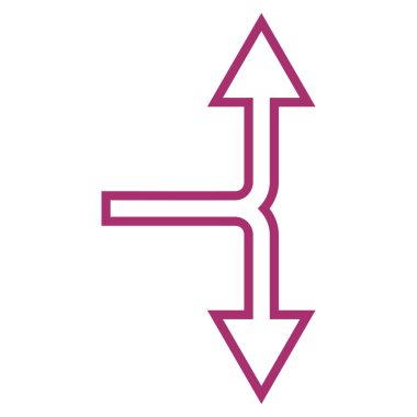 Kontur vektör simgesi aşağı yukarı seçim ok