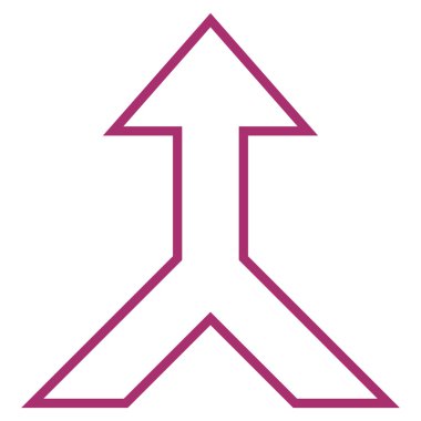 Kontur vektör simge yukarı ok birleştirmek