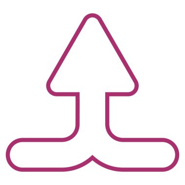 Kontur vektör simge yukarı ok birleştirmek