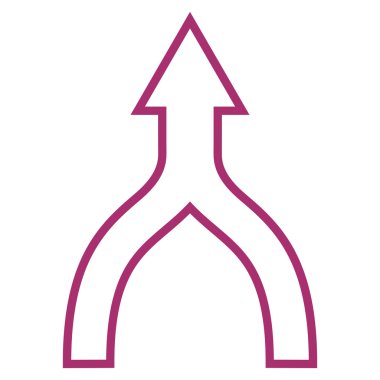 İnce çizgi vektör simge yukarı ok bağlanmak