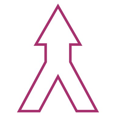 İnce çizgi vektör simge yukarı ok bağlanmak