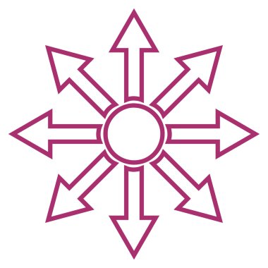 Oklar kontur vektör simgesini genişletin