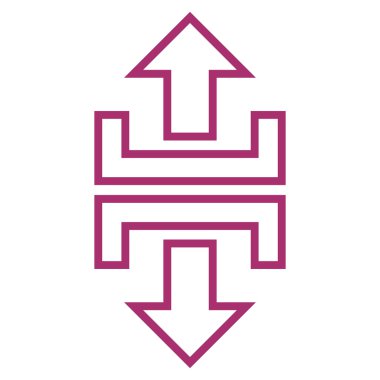 Dikey kontur vektör simgesini genişletin