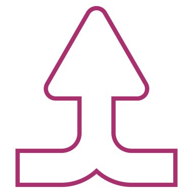 Kontur vektör simge yukarı ok birleştirme