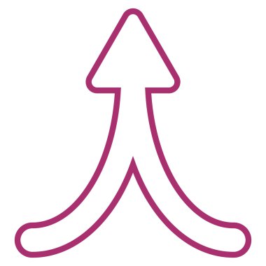 Anahat vektör simge yukarı ok birleştirme