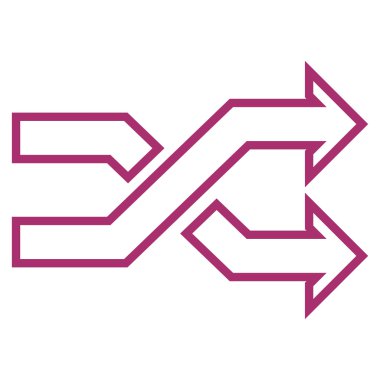 Okları yatay kontur vektör simge mix