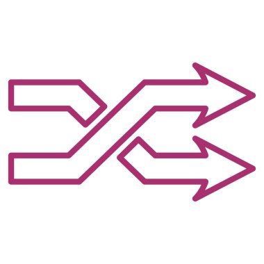 Okları yatay anahat vektör simge mix