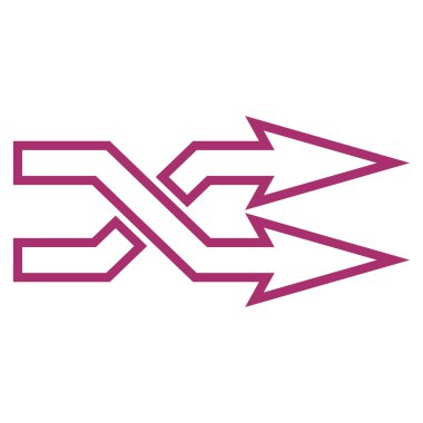 Okları yatay kontur vektör simge mix