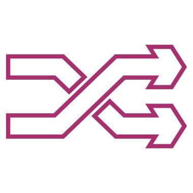 Okları yatay kontur vektör simge mix