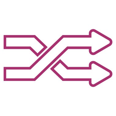 Okları yatay kontur vektör simge mix