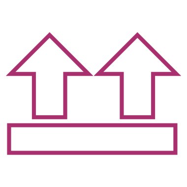 Anahat yukarı okları simge vektör taşımak