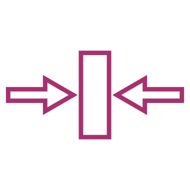 Basınç yatay anahat vektör simgesi