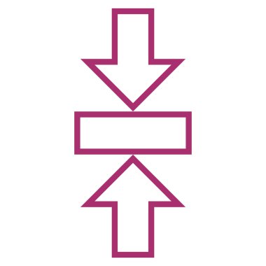 Basınç dikey anahat vektör simgesi