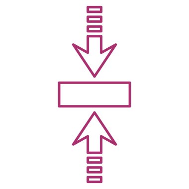 Basınç dikey ince çizgi vektör simgesi