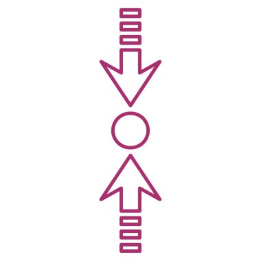 Basınç dikey kontur vektör simgesi