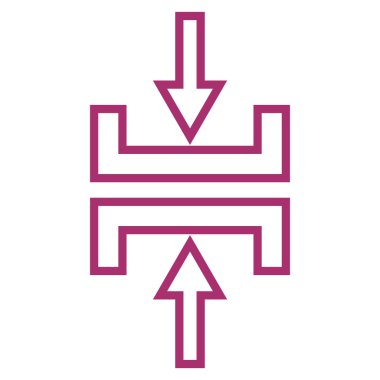 Basınç dikey ince çizgi vektör simgesi