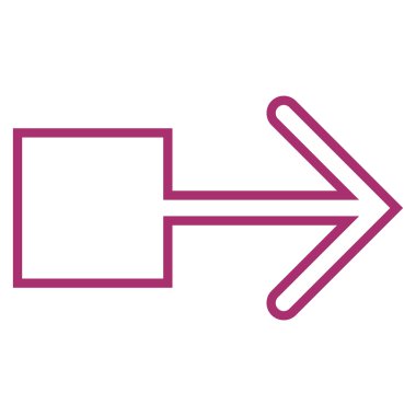 Çekme oku şu kontur vektör simgesi