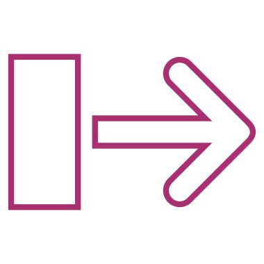 Çekme oku doğru anahat vektör simgesi