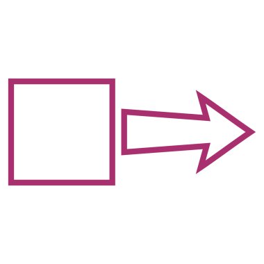 Çekme oku doğru anahat vektör simgesi