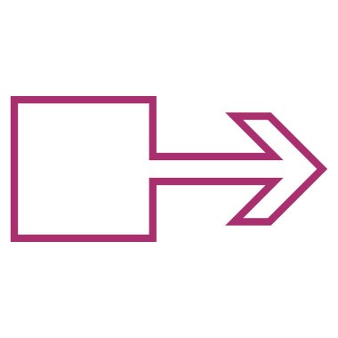 Çekme oku şu kontur vektör simgesi