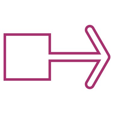 Çekme oku şu kontur vektör simgesi