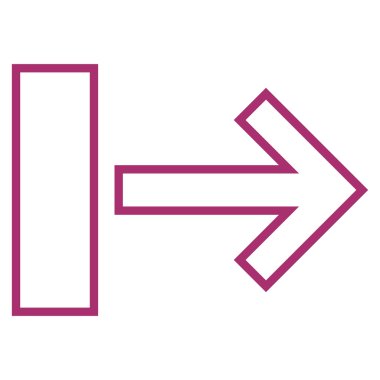 Çekme oku şu kontur vektör simgesi