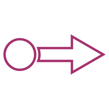 Çekme oku şu kontur vektör simgesi